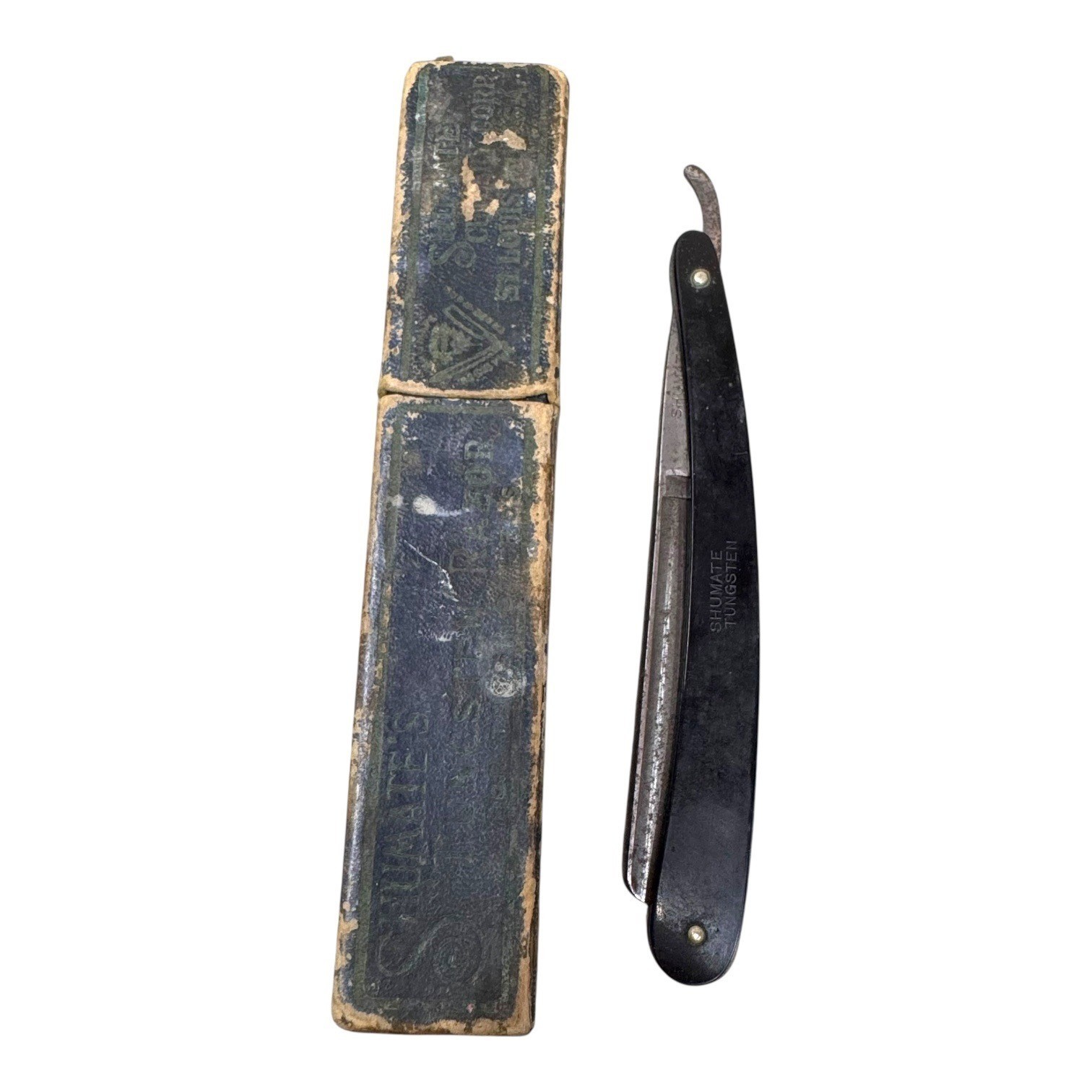 Vintage Shumate Tungsten Straight Razor Professional Shaving Tool Collectible