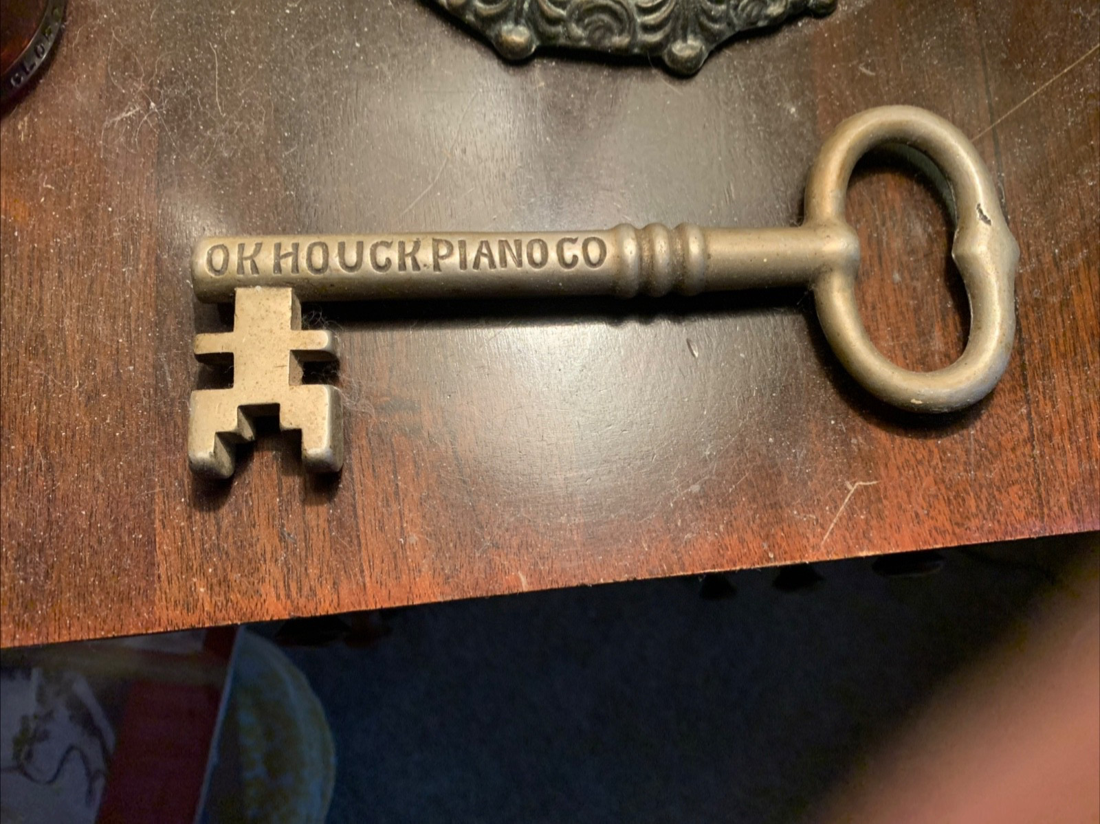 Antique O.K. Houck Piano Co Key To Memphis Cast Iron Advertising Key