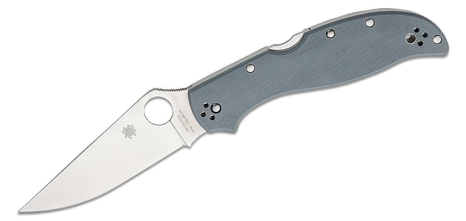 Spyderco Knife Stretch 2 XL Gray G10 Plain Edge Cru-Wear C258GPGYCW