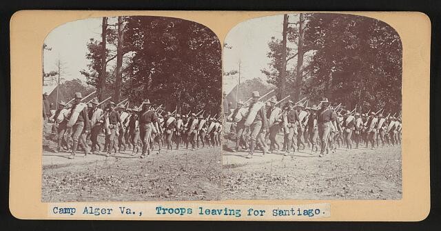 Photo:Camp Alger VA 1898 Troops Leaving for Santiago Spanish-American War