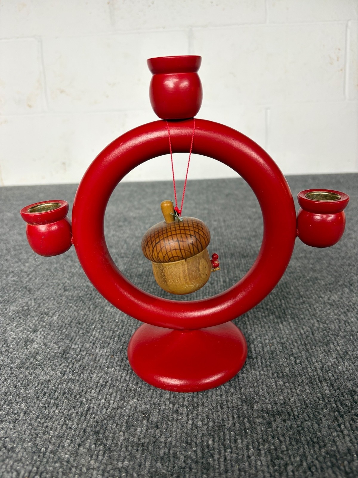 Scandinavian Red Wooden 3 Light 9\