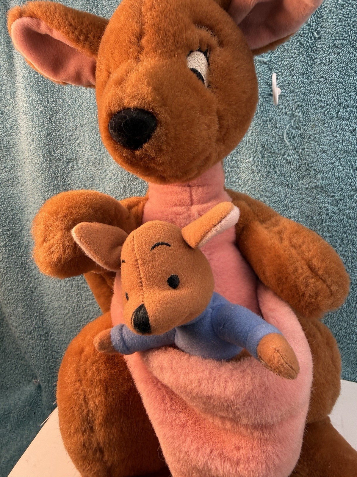 13” Vintage Disney Store Kanga & Roo Plush Stuffed Animal Winnie the Pooh