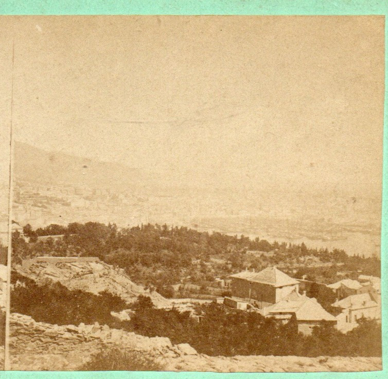 1895 Genoa, Italy, City and Harbor.   Stereoview Photo