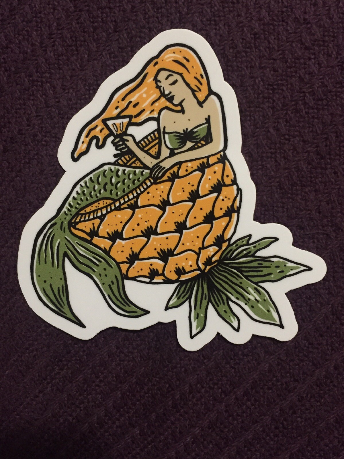 Pineapple Mermaid Sticker/decal