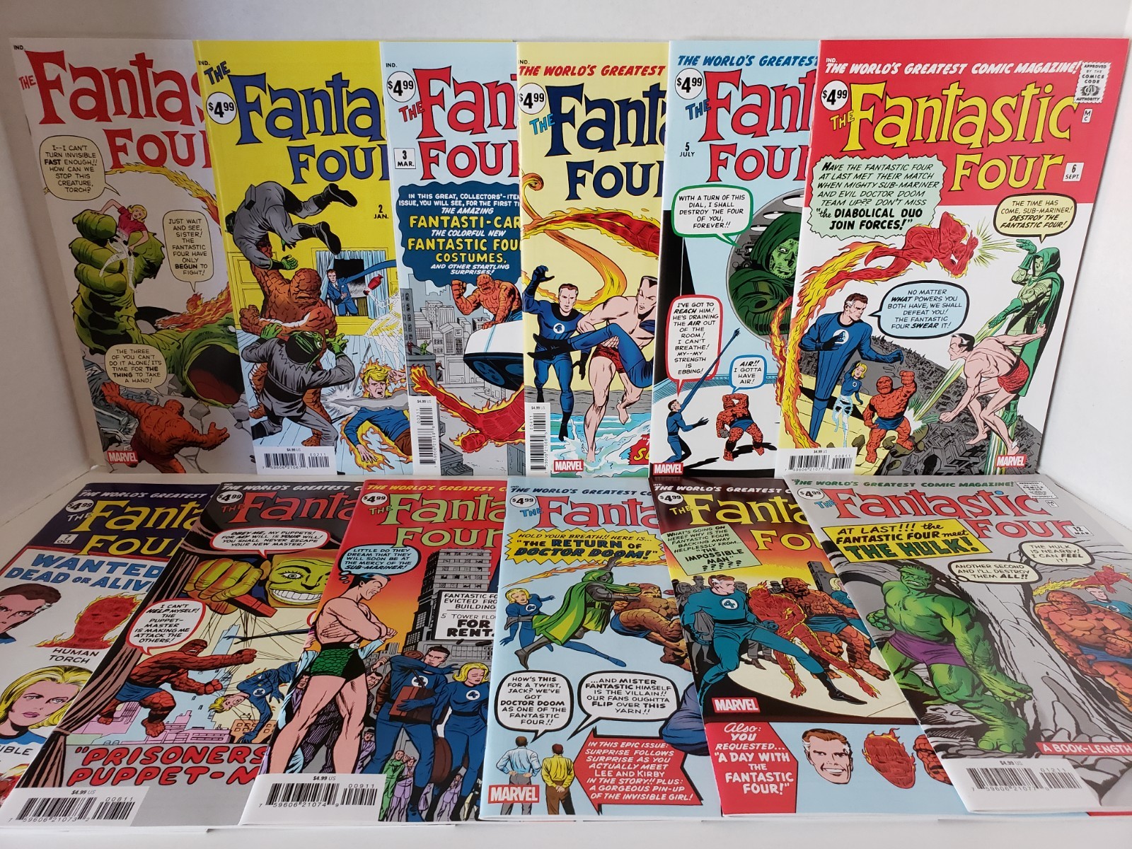 Fantastic Four #1-12 (NM/NM+ or 9.4/9.6) - 2025 Facsimile Edition Reprint Set