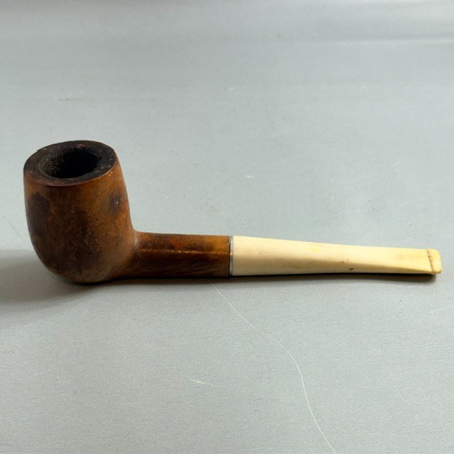 Vintage Imorted Briar Estate Pipe England Sea Foam Medico Tobacciana Beige Brown