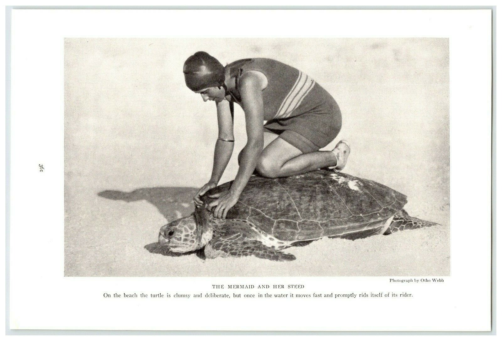 YOUNG WOMAN SITTING ON TURTLE 1932 6.5 \