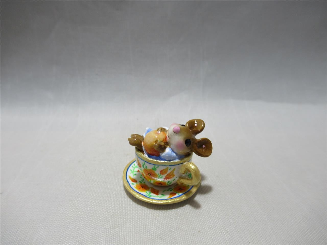 Wee Forest Folk Sweet Tea Mouse California Wildfire Benefit - Wonderful Detail