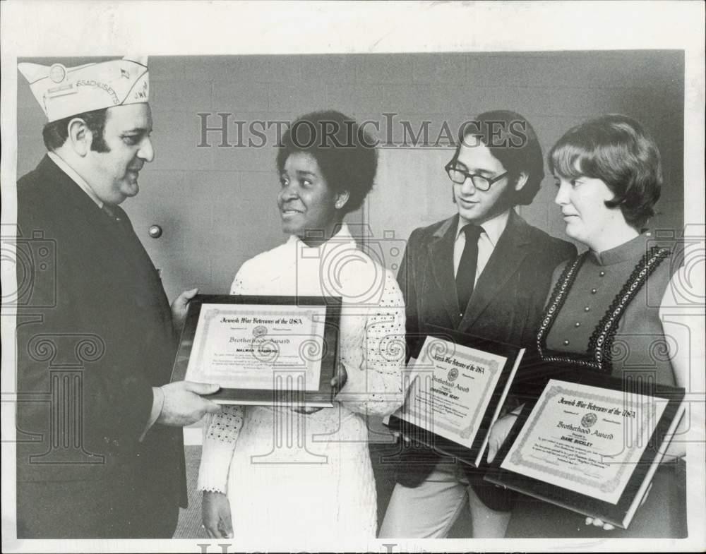 1970 Press Photo Scholarship presented at 10th annual Brotherhood Breakfast