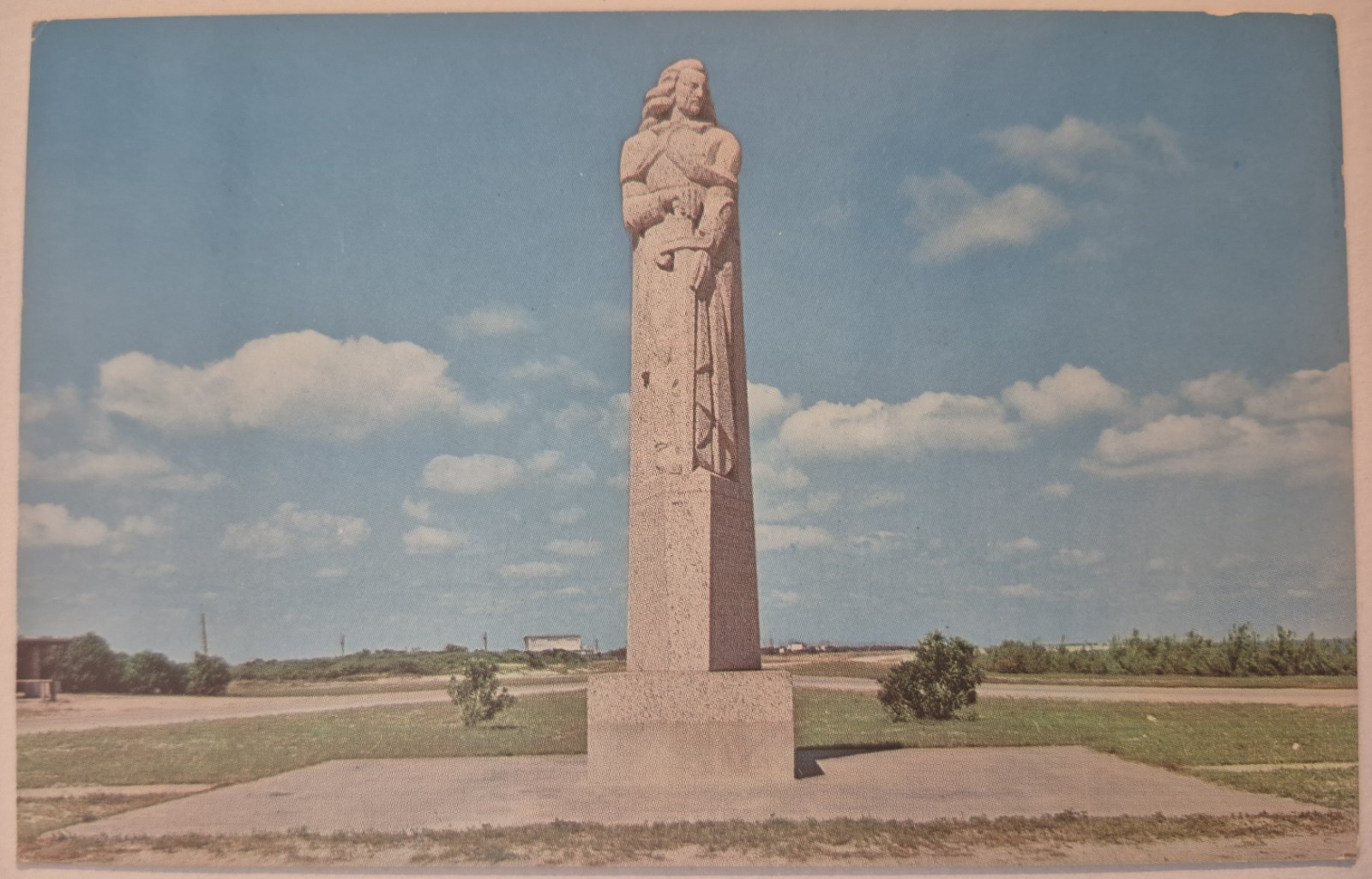 Vintage Postcard La Salle Statue Port Lavaca Texas  AA139
