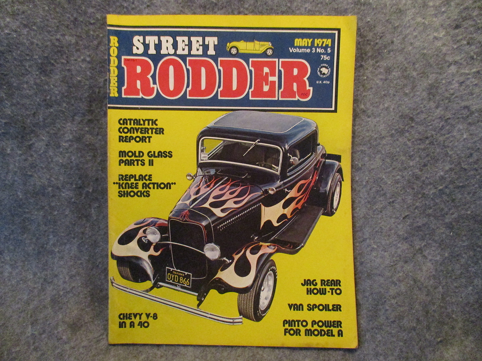 Street Rodder Magazine Vintage May 1974 Vol. 3 No. 5 Mold Glass Parts II Z773