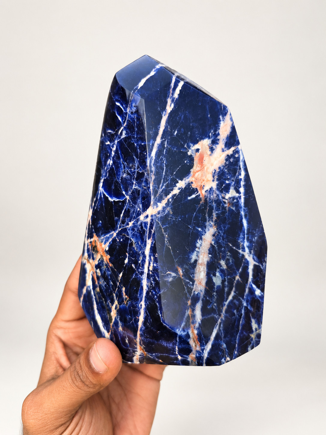 Sunset Sodalite Freeform Crystal 3.49lb Large Blue Stone Display Decor