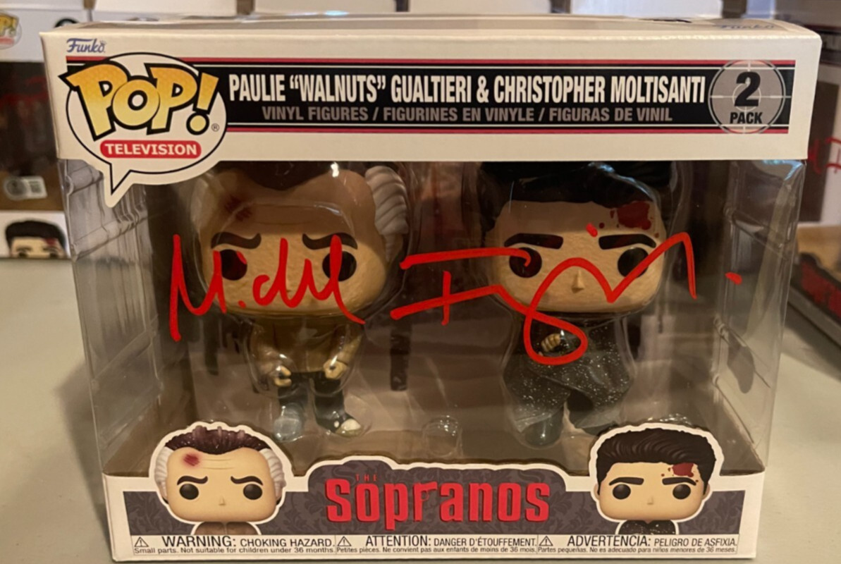 Funko Pop Sopranos: Paulie & Christopher 2pk Michael Imperioli Signed Beckett