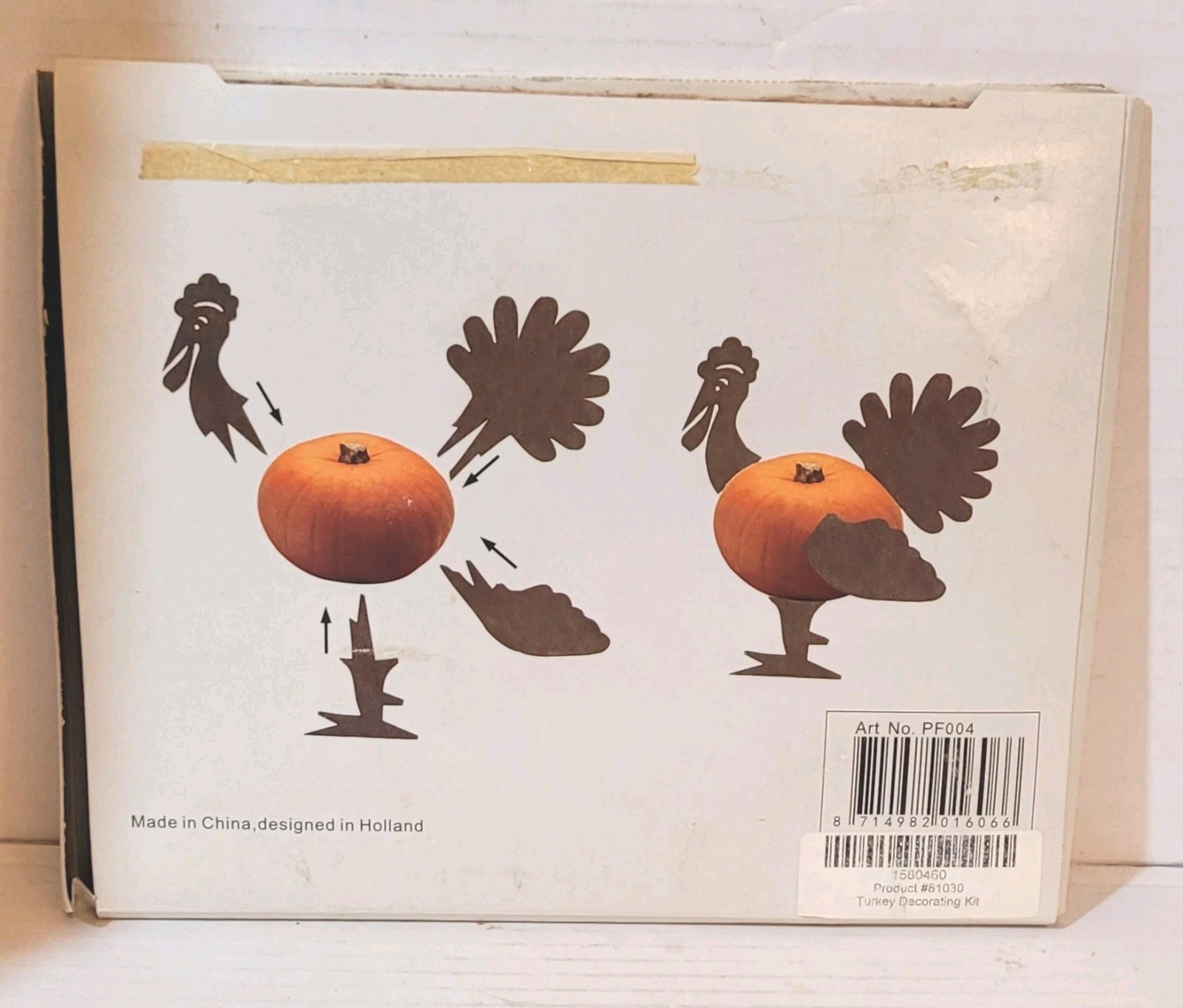 Iron Thanksgiving Pumpkin Turkey Decorating Pick Kit  Set for 1 M to L Pumpkin