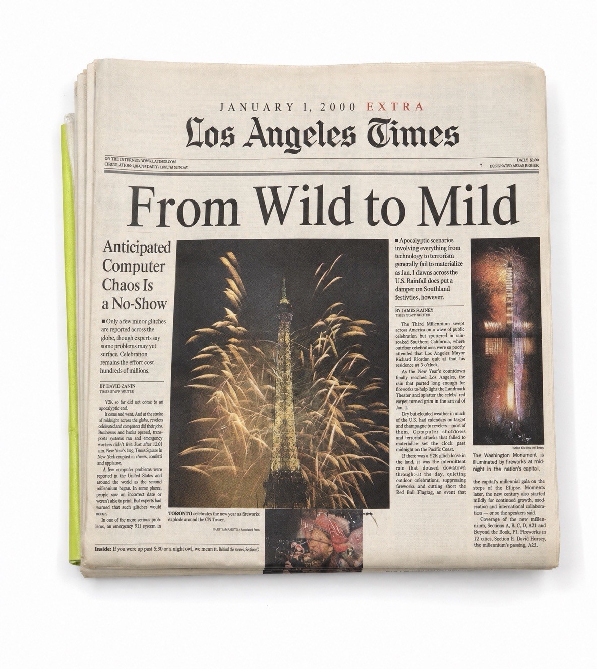 Los Angeles Times January 1, 2000 EXTRA Y2K Wild to Mild Millennium In Plastic