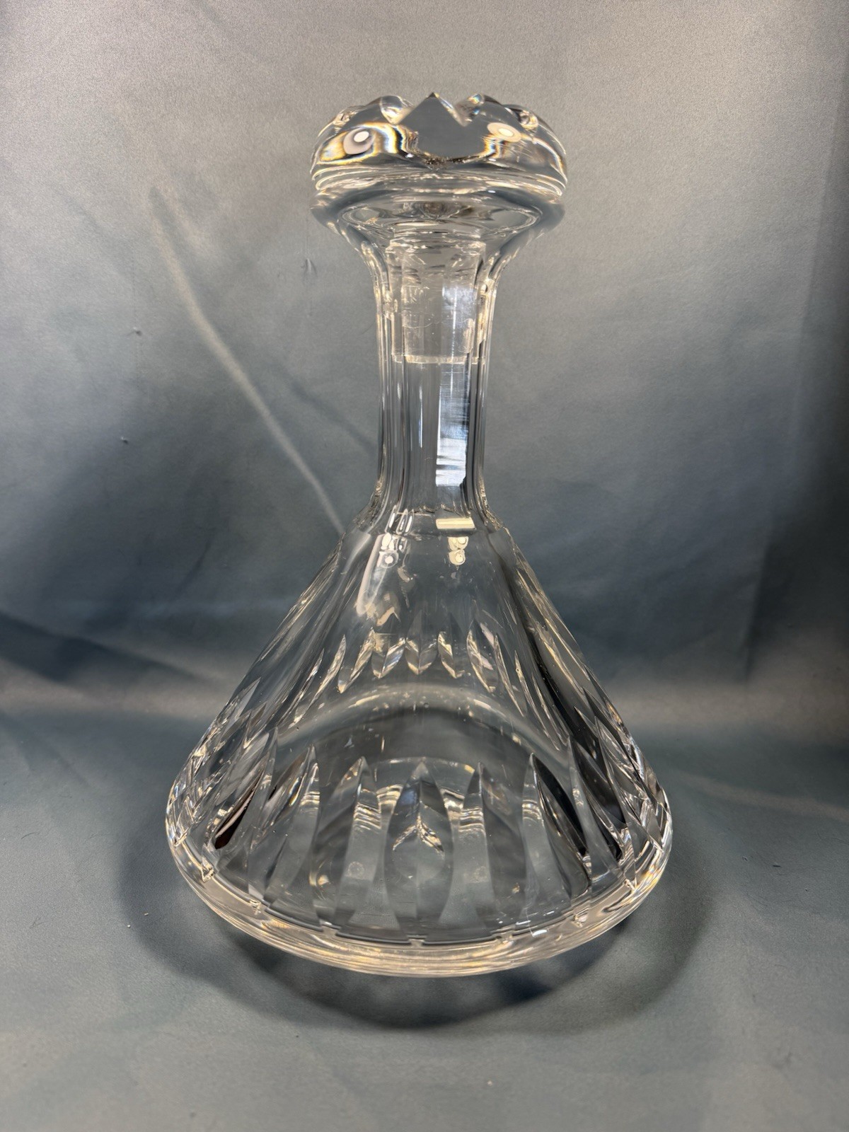 Vintage Cristal St Louis France Cut Crystal Decanter w/ Stopper Signed French