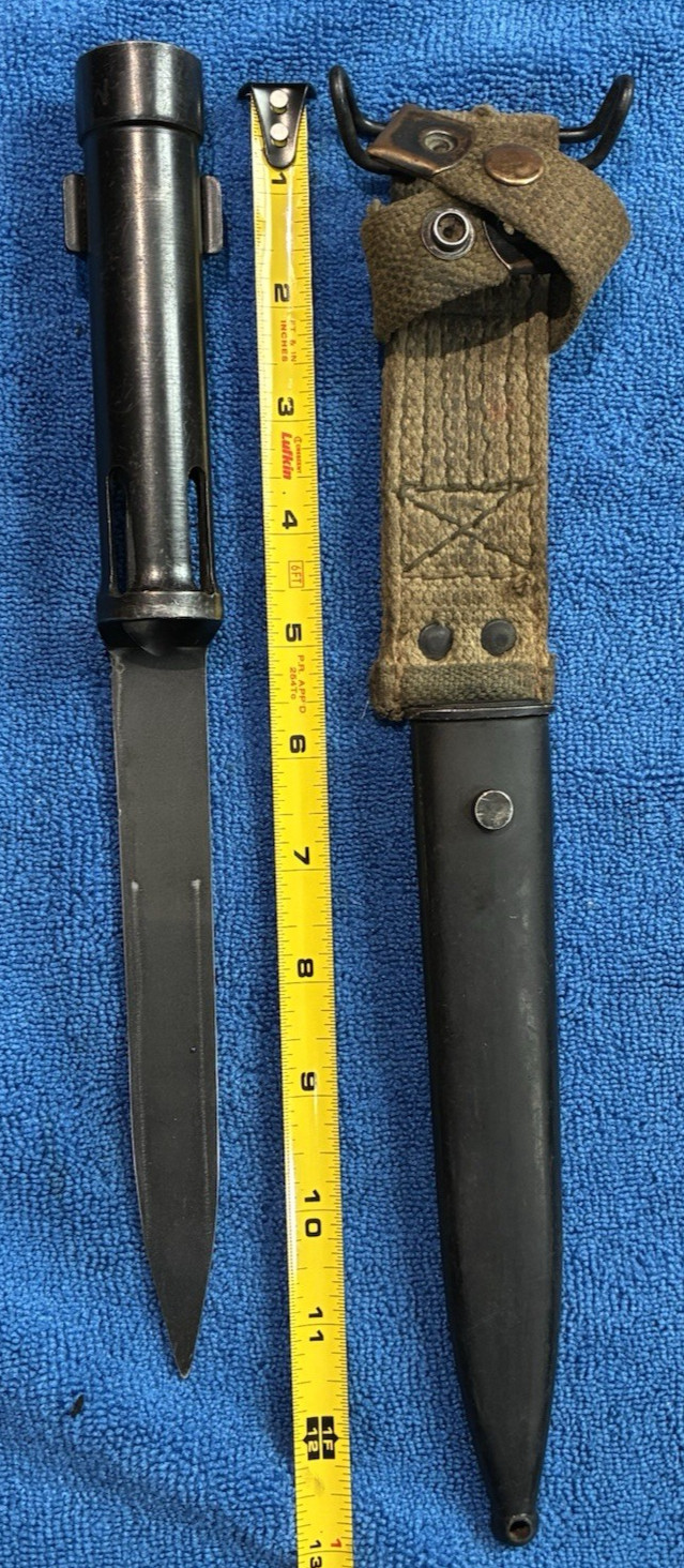 British Pattern Tubular Bayonet - Blued Steel - Surplus Condition