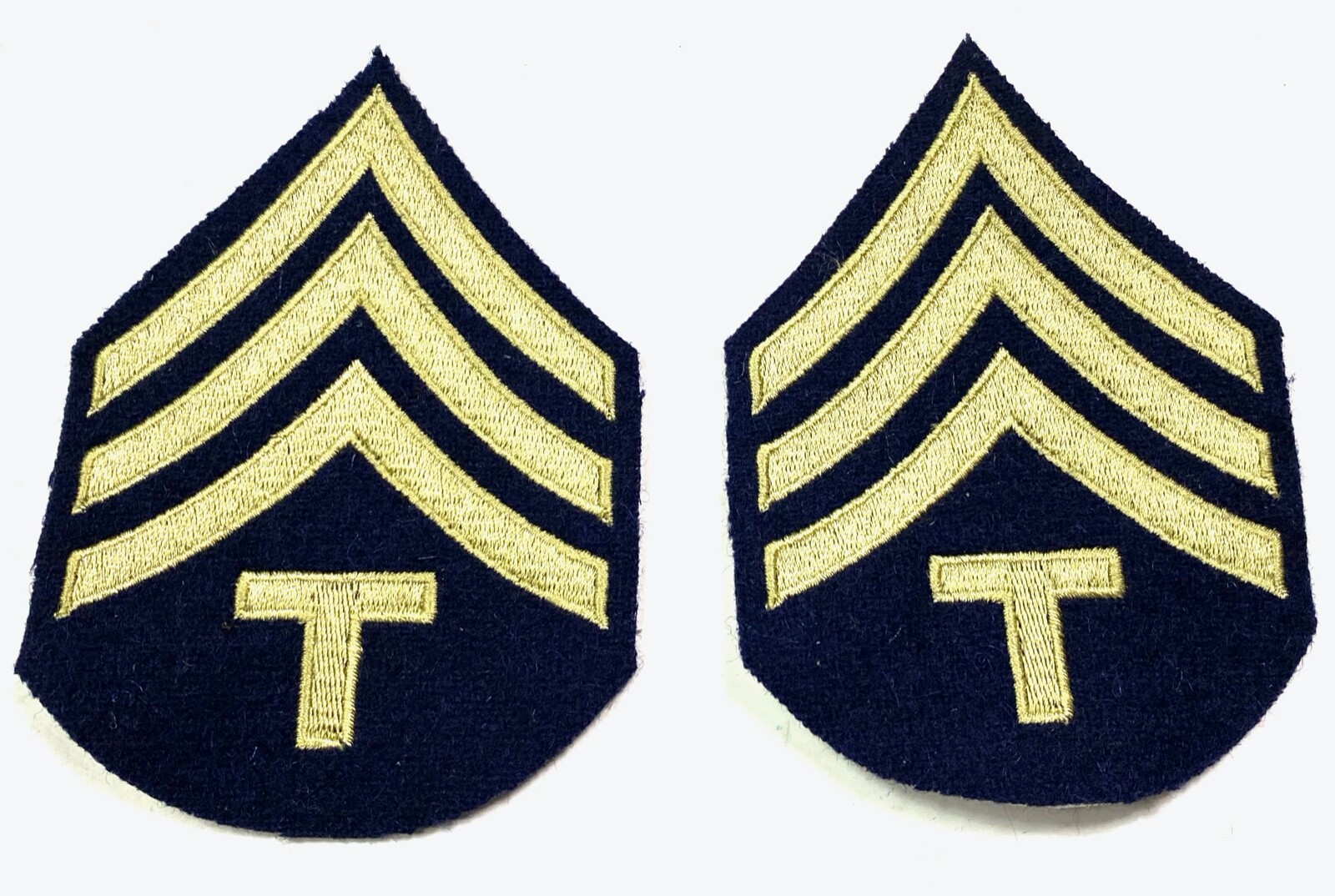 WWII US NCO T4 TECH SERGEANT JACKET RANK CHEVRONS INSIGNIA 
