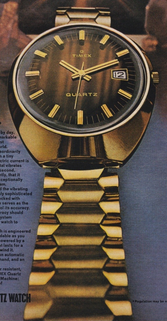 Timex Quartz Watch The Time Machine Micro Computer Vintage Print Ad 1972