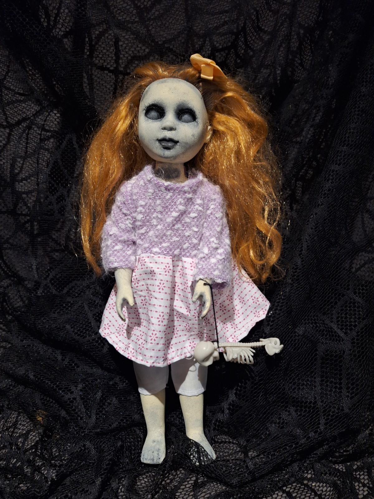 OOAK Creepy Doll 10 In Tall Halloween Prop Handmade