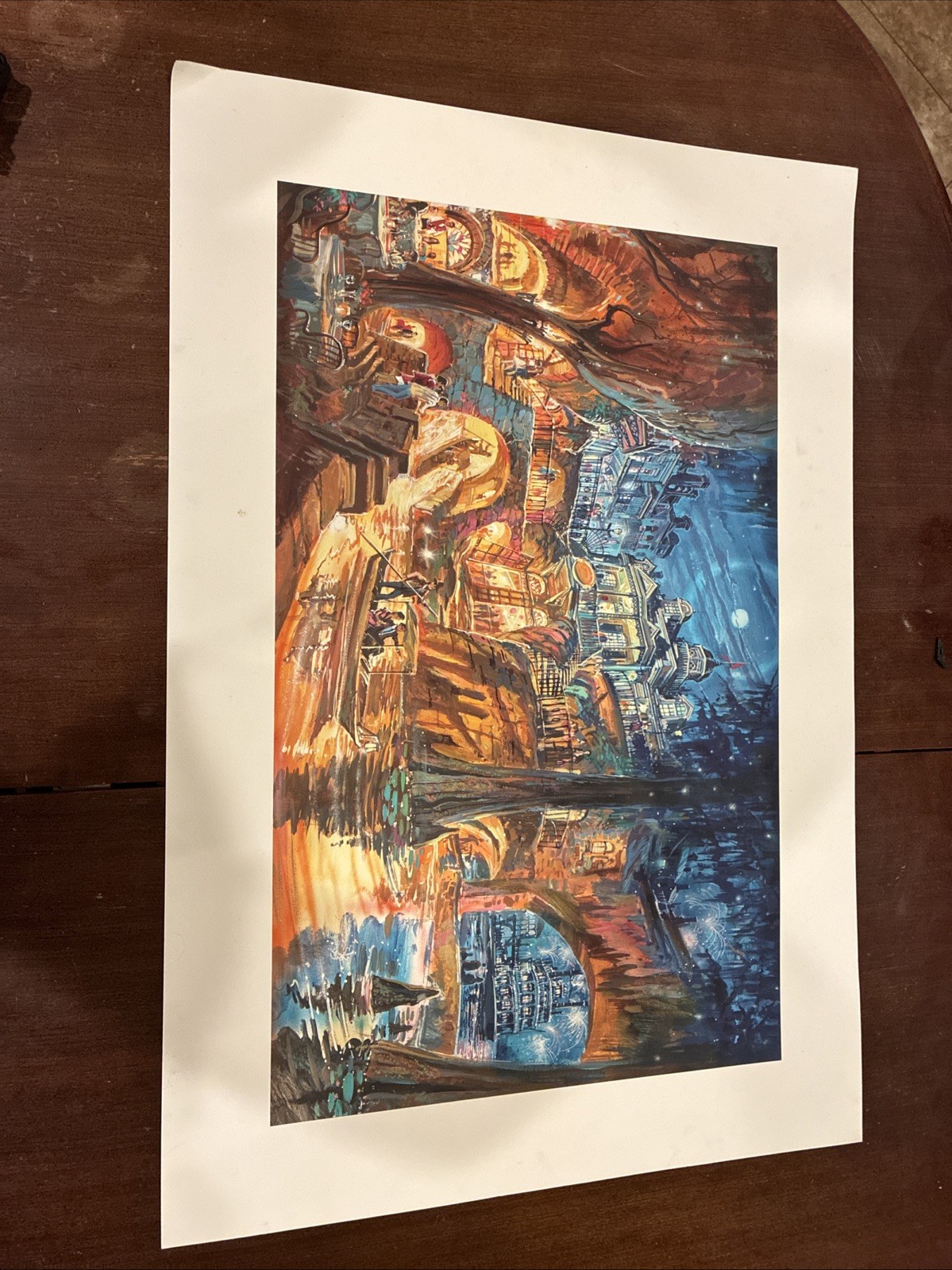 Herb Ryman Blue Bayou / New Orleans Square waterfront scene 1964  Reproduction 