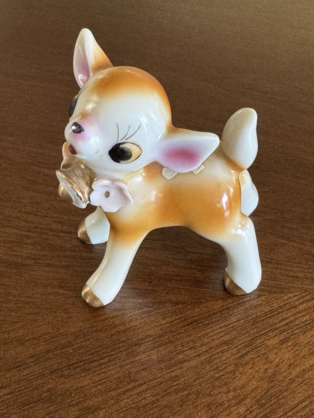 Vtg  Anthropomorphic Fawn Ceramic Japan 3”