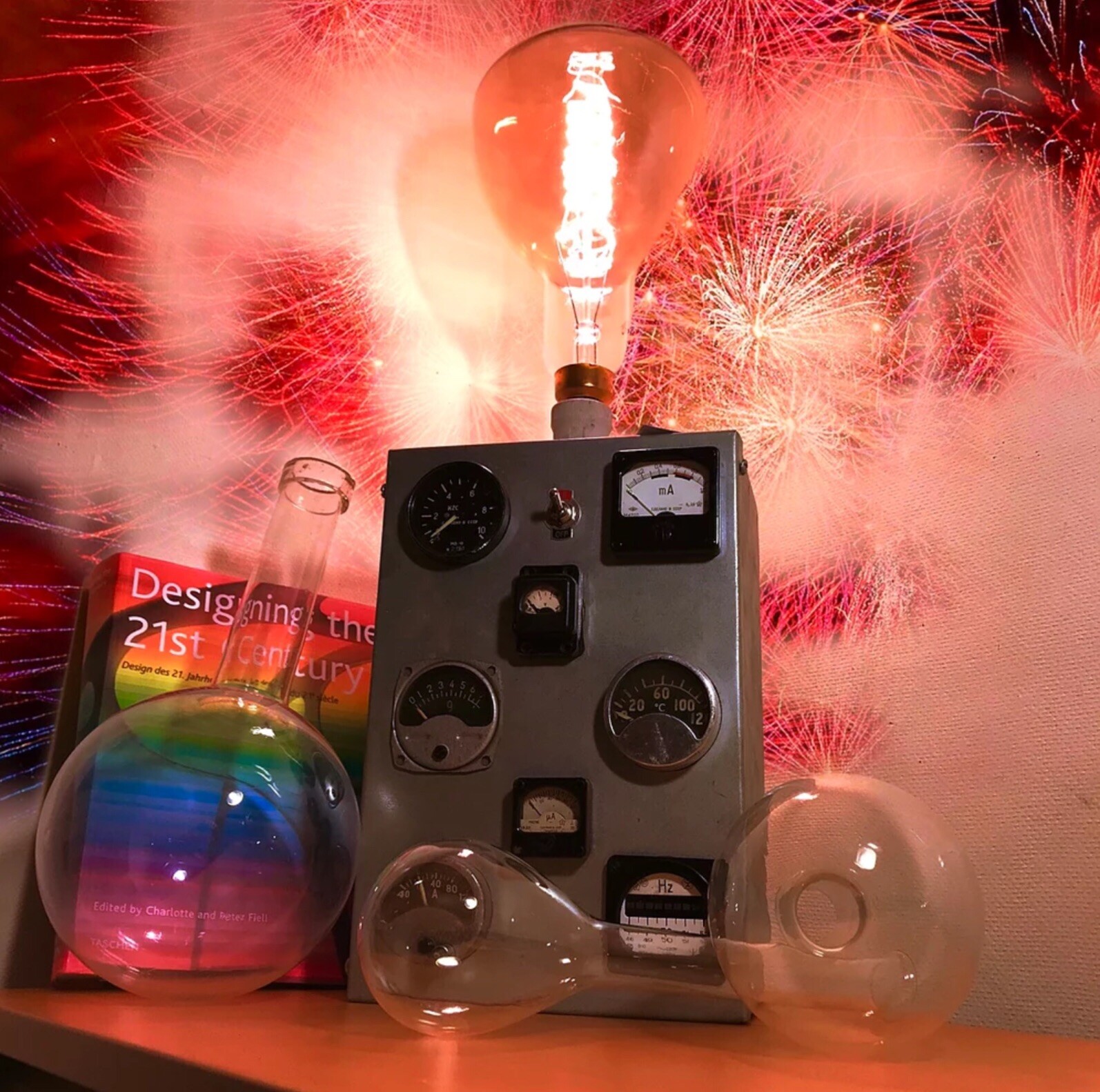 ‘Test Lab’ Upcycled feature lamp