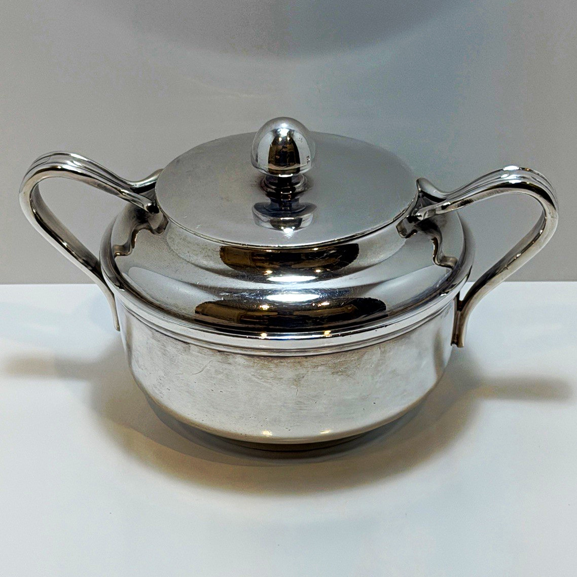 Vintage Reed Barton USN Silver Soldered Covered Sugar Bowl 3610 Navy Military