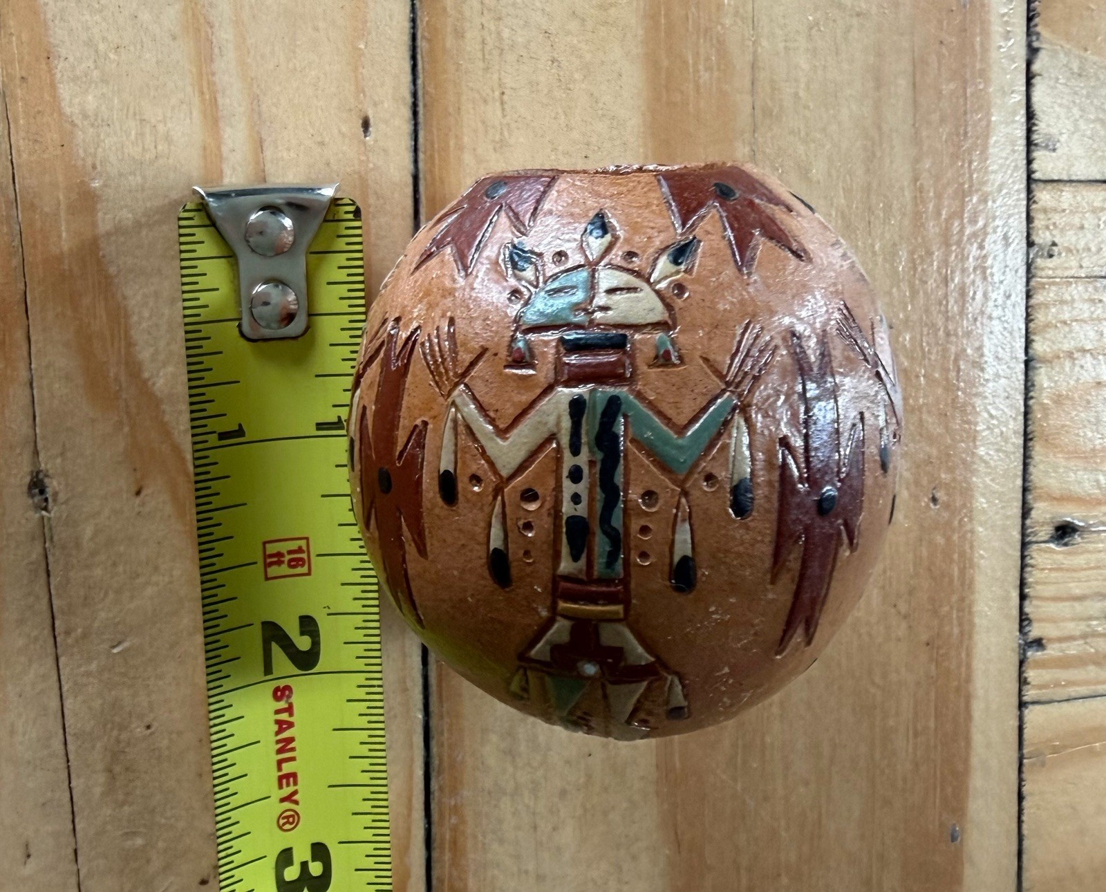 VTG Navajo “Pitch Pot” “Seed Pot”Etched YEI Approx 2” Signed “NAC” Nancy Chilly