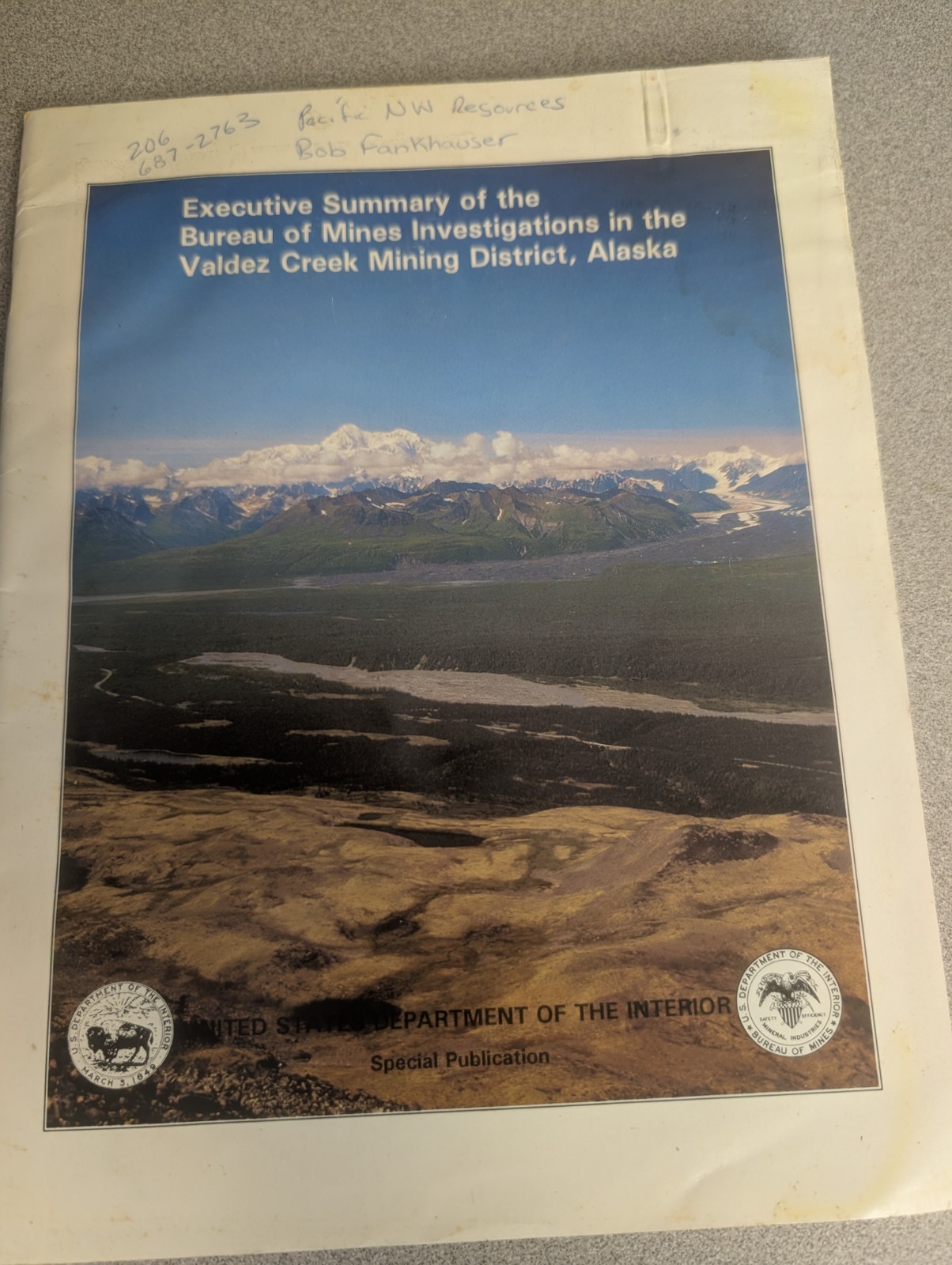 Valdez Creek AK Mining District Bureau of Mines Gold Placer Geology Report