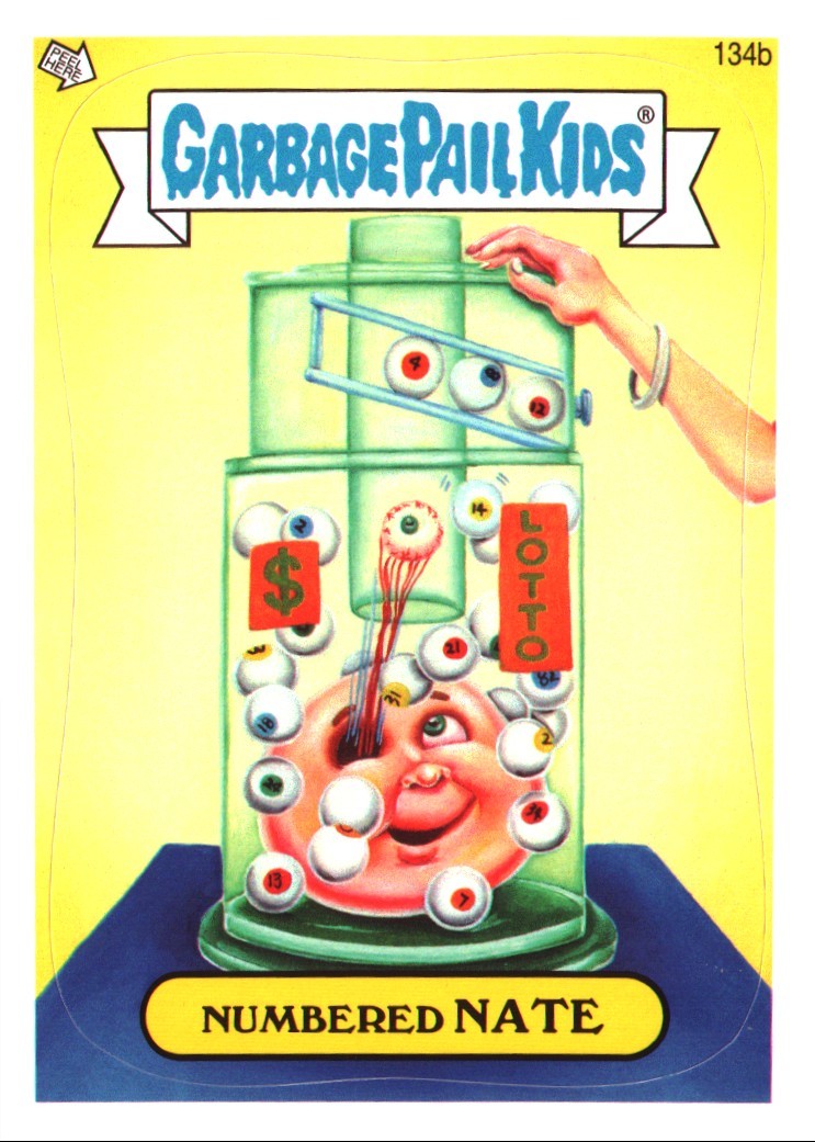 Numbered Nate Base Topps Garbage Pail Kids Brand New Series 3 134b NM