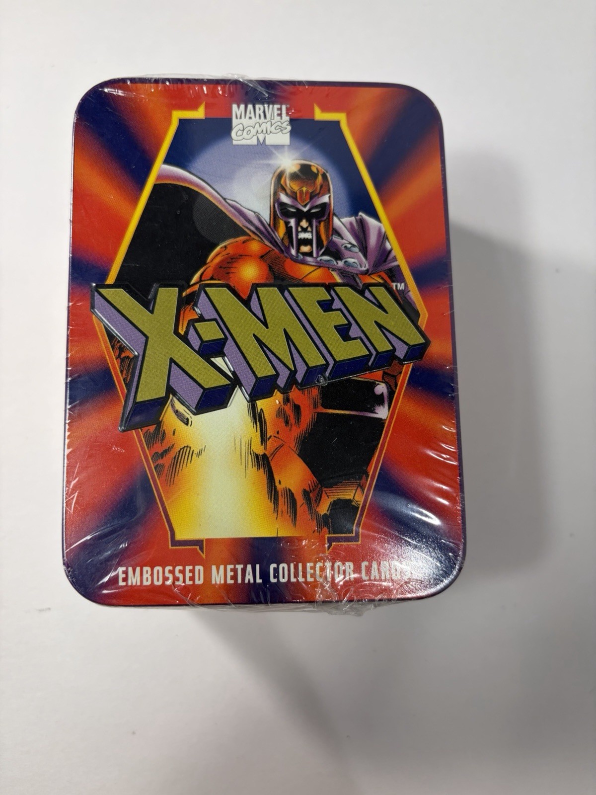 Marvel Comics X-Men Embossed Metal Collector Cards Sealed Tin Magneto 5 Cards