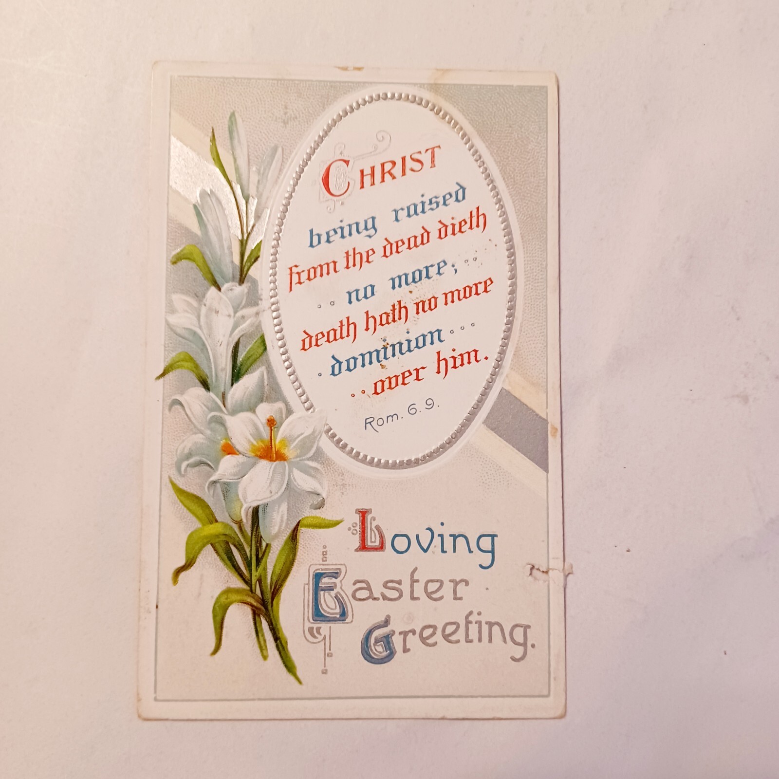 Postcard: Loving Easter Greeting - Embossed - c1910 