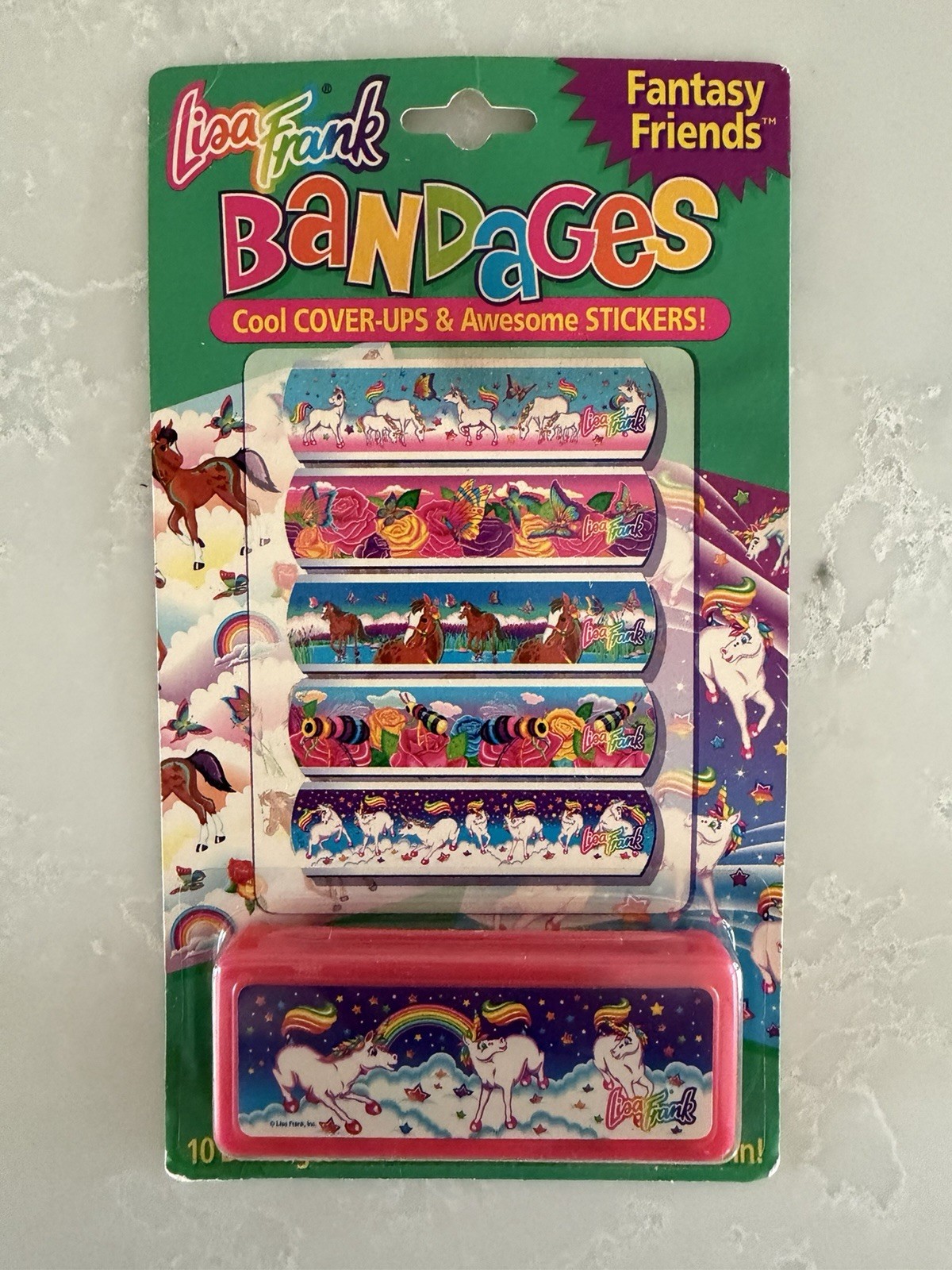 Rare Vintage 1990’s Lisa Frank Bandaids Bandages Fantasy Unicorn Markie Friends