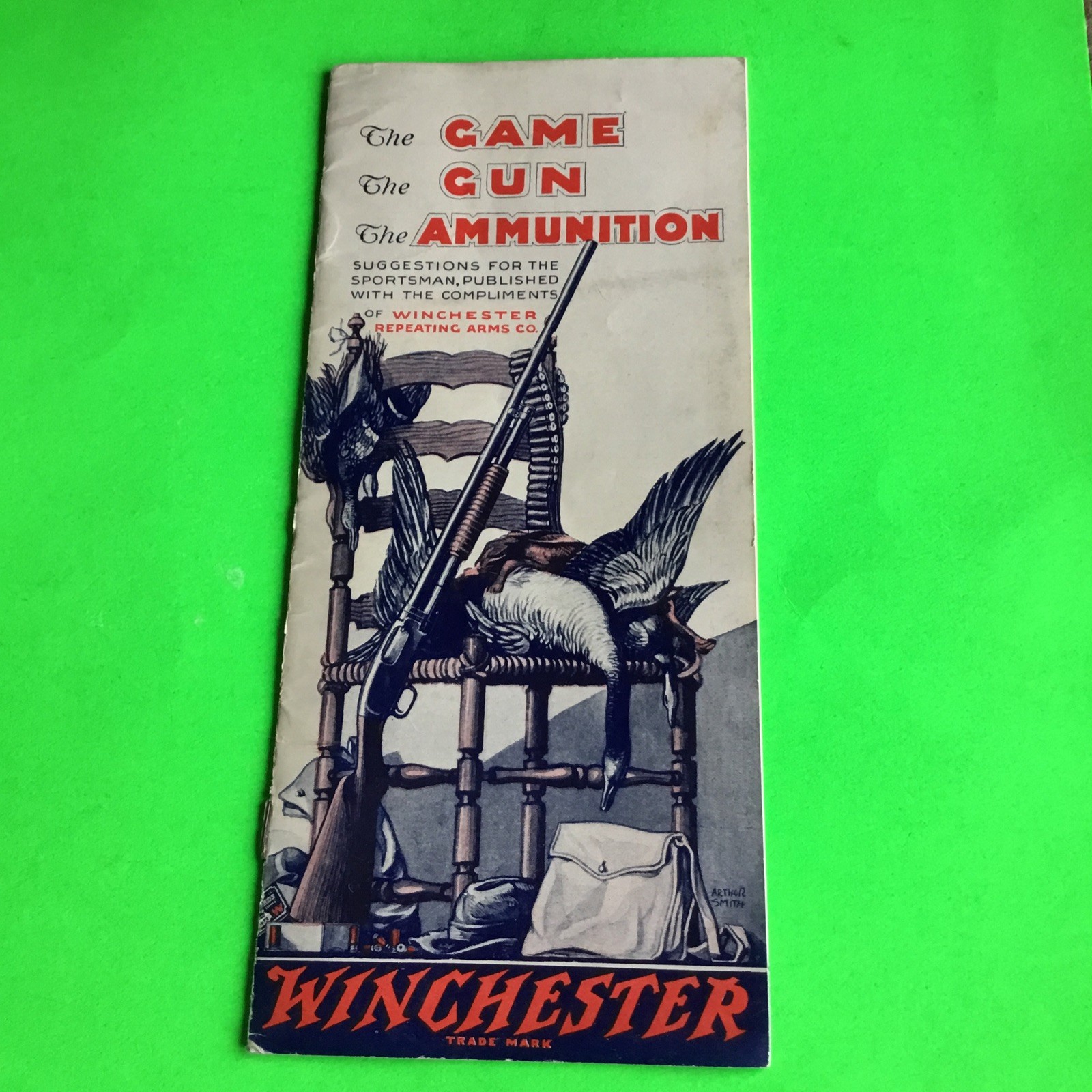 winchester brochure The Game -Gun-Ammunition Form No.980 Pre-Owned