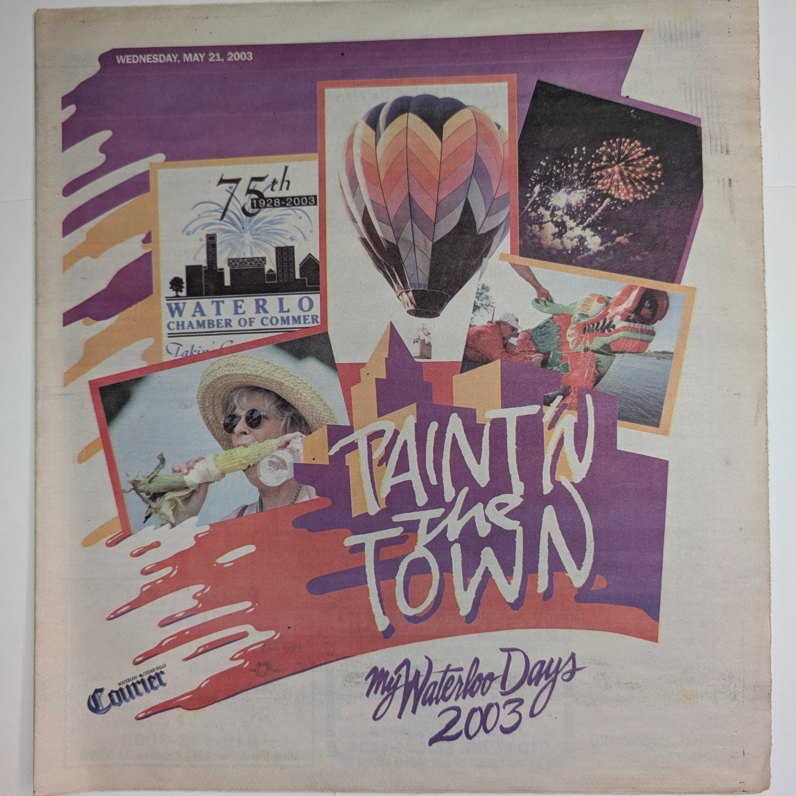 2003 Waterloo Iowa My Waterloo Days Festival Program Newspaper 75th Anniversary