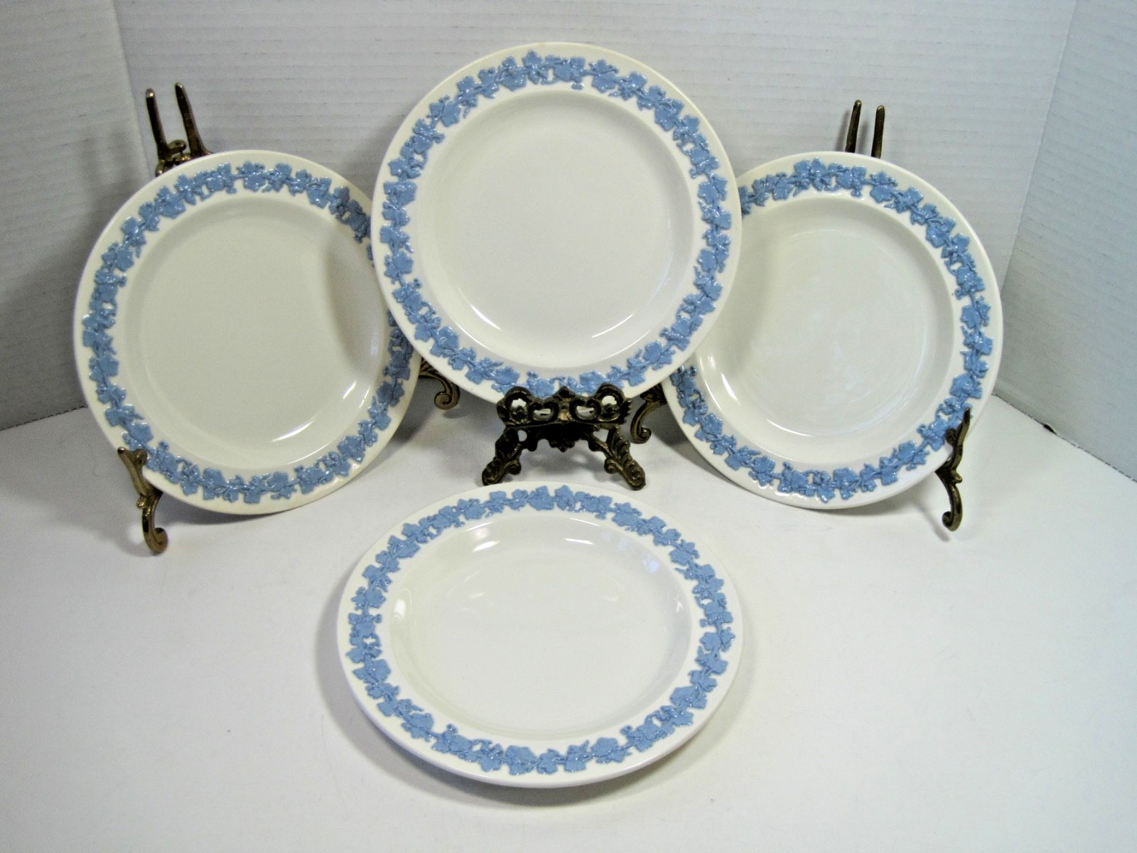 Wedgwood Embossed Queensware  Luncheon Plates 9