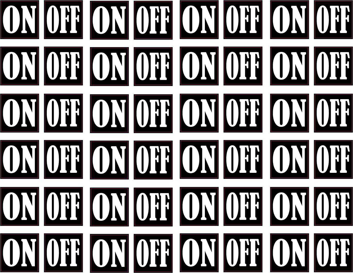 StickerTalk On Off Stickers, 0.5 inches x 0.5 inches