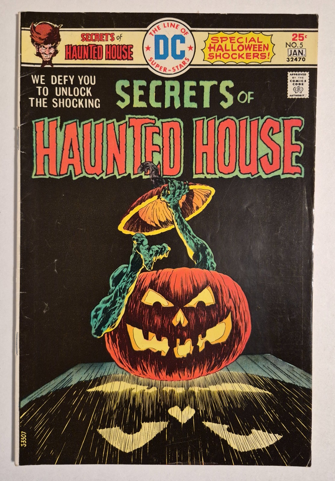 Secrets of Haunted House #5 (1975, DC) VG Bernie Wrightson Jack O\'Lantern Cover