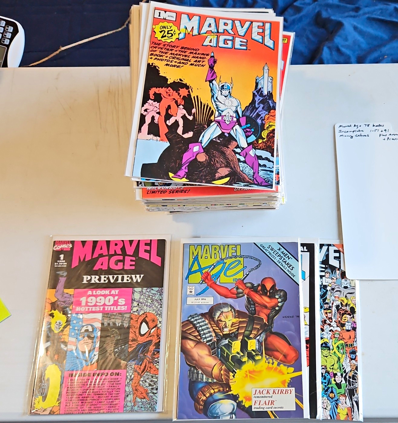 Marvel Comics Marvel Age Incomplete 78 Books Total VG To VF Condition