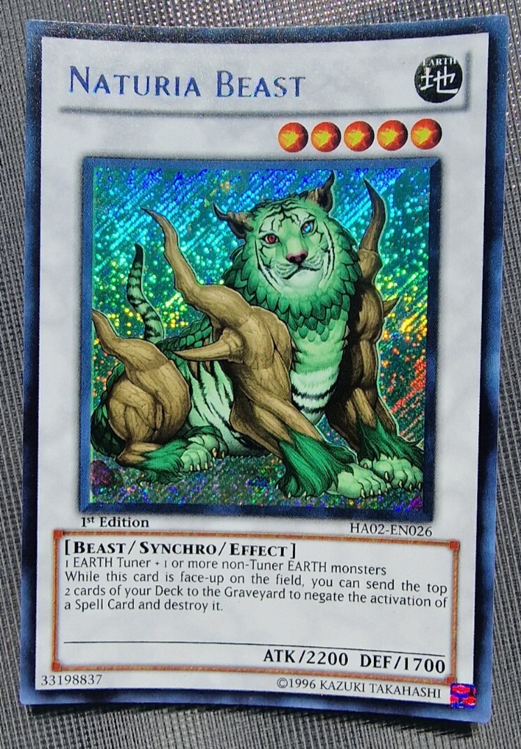 yu-gi-oh card, NATURIA BEAST 1 ST EDITION HA02-EN026 ENGLISH 