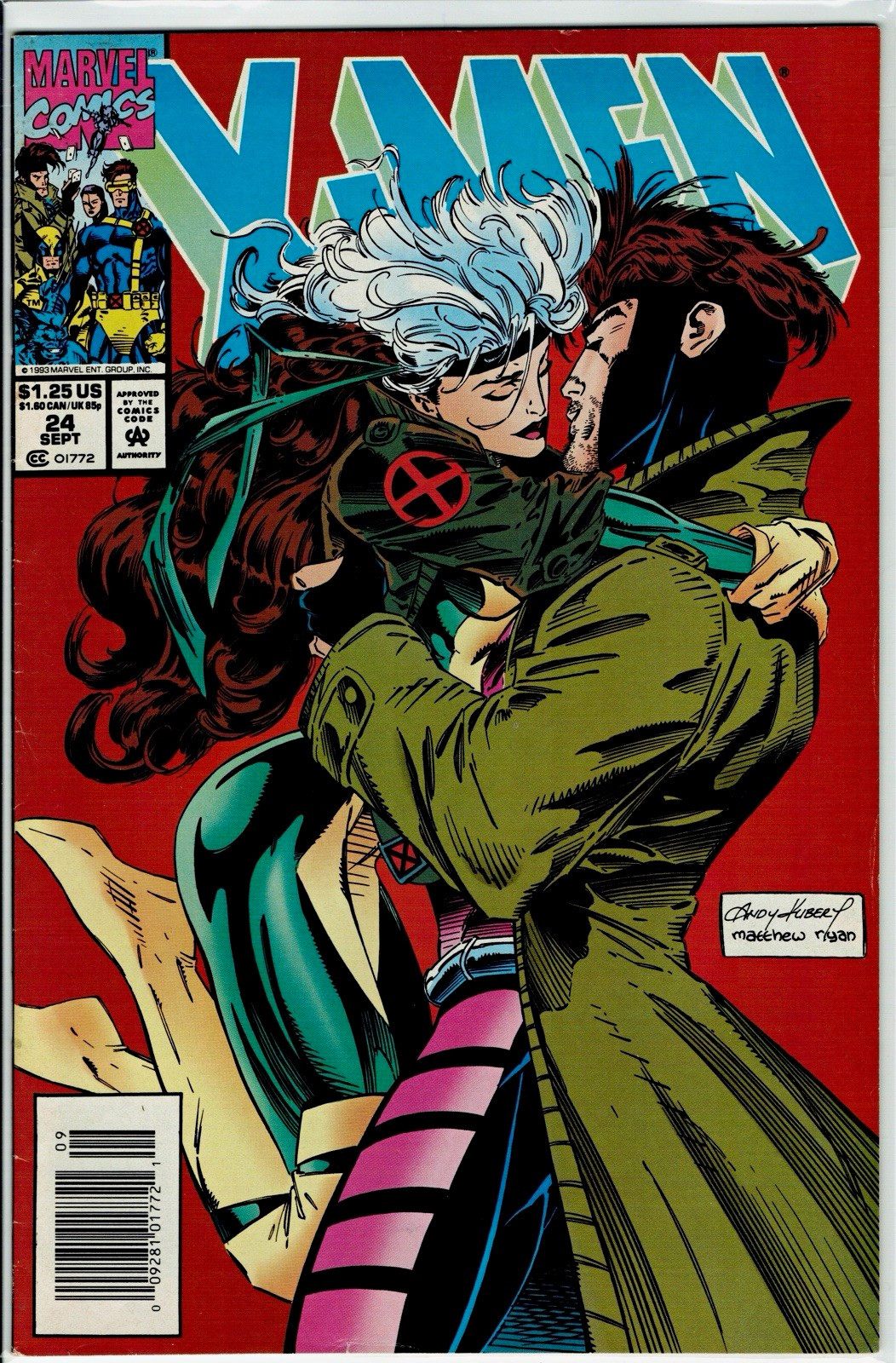 Marvel Comics X-Men #24 (1993) Direct Edition - Rogue, Gambit - Andy Kubert