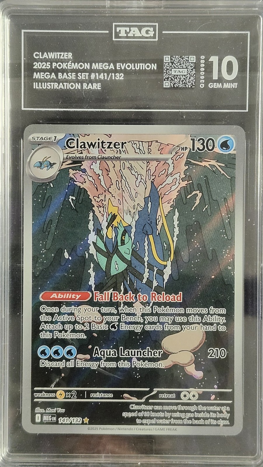 Pokemon TAG 10 Clawitzer 141 Mega Evolution