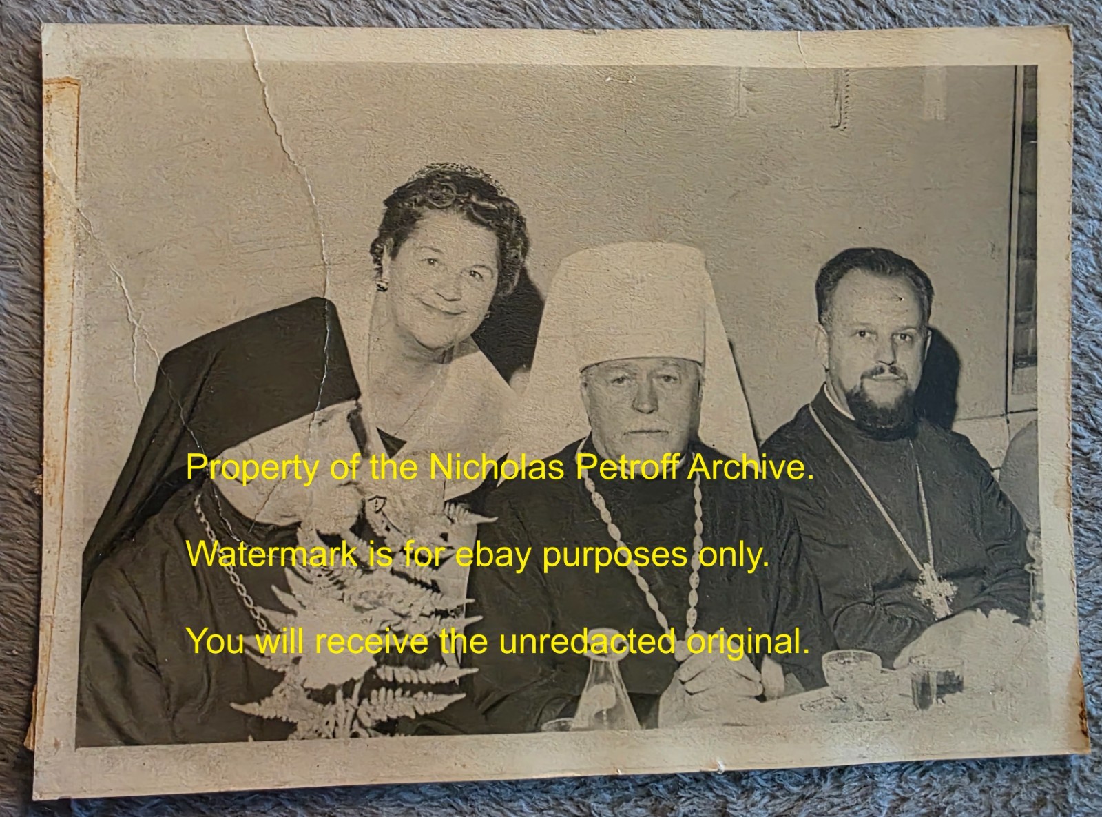 Metropolitan Ireney Russian Orthodox Clergy Vintage NYC Photo N. Petroff Archive