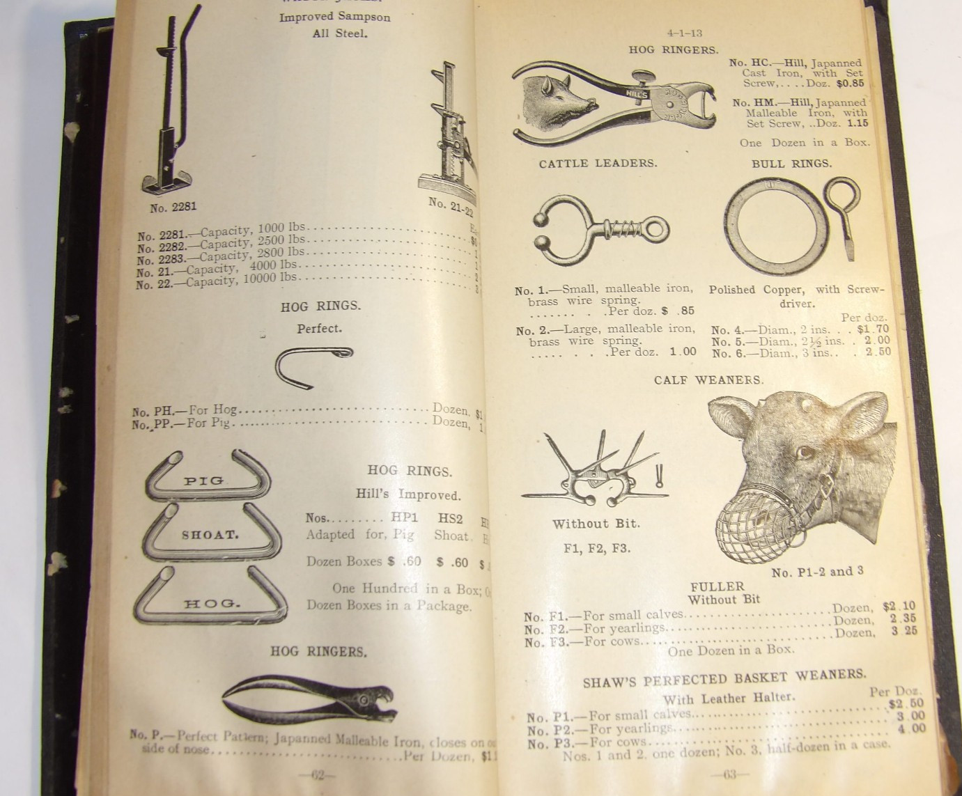 VTG 1913 SALESMAN'S HARDWARE CATALOG BIKES/FISHING/TOOLS/BASEBALL/LOCKS/KNIVES+