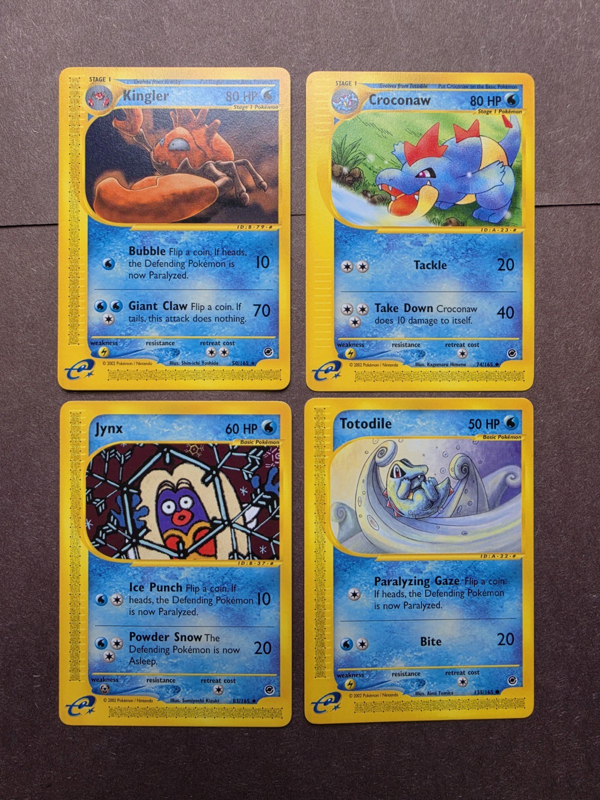 Pokemon Expedition Base Set Water Type Lot 50/165 74/165 83/165 135/165 NM