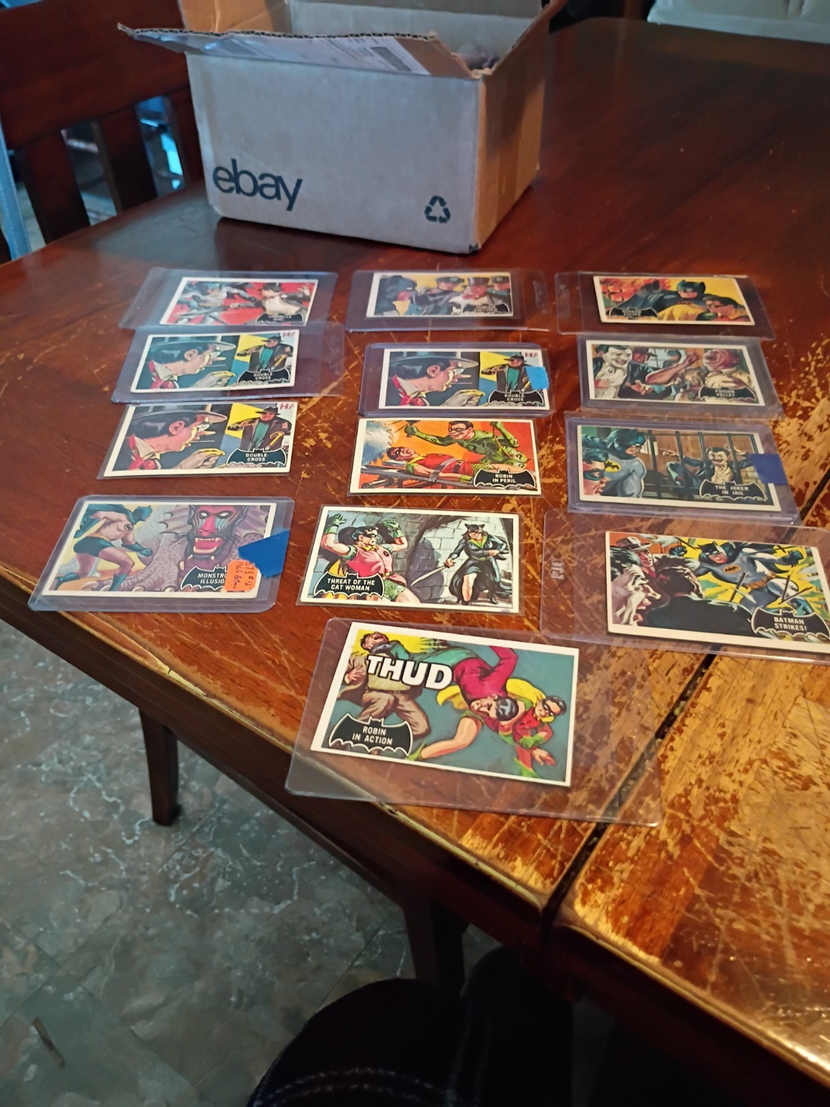 1966 Topps Batman Card Lot  Black Bat  Rookie Set Nice Cards Good Condition