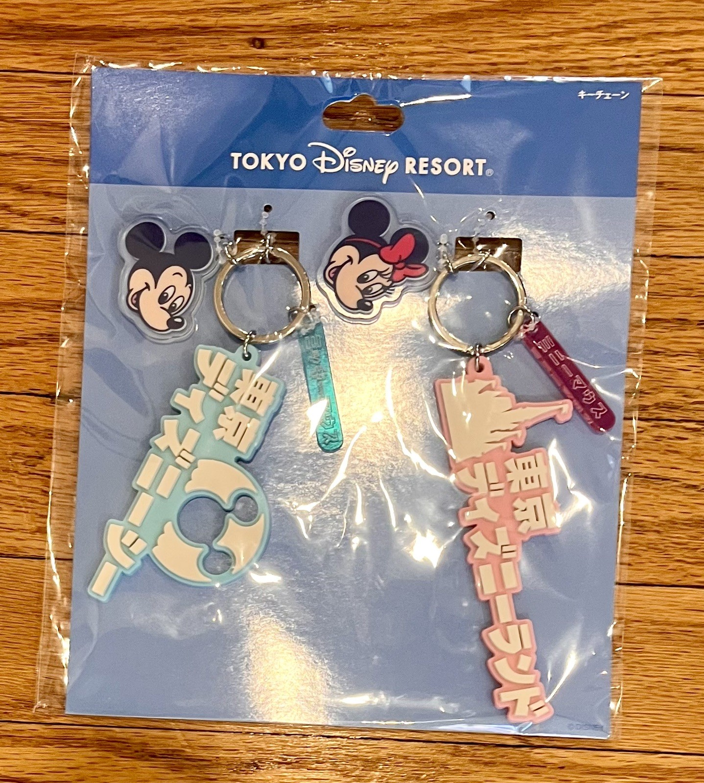 Tokyo Disney Resort Mickey Minnie Keychain 2pc Disneyland DisneySea Official New