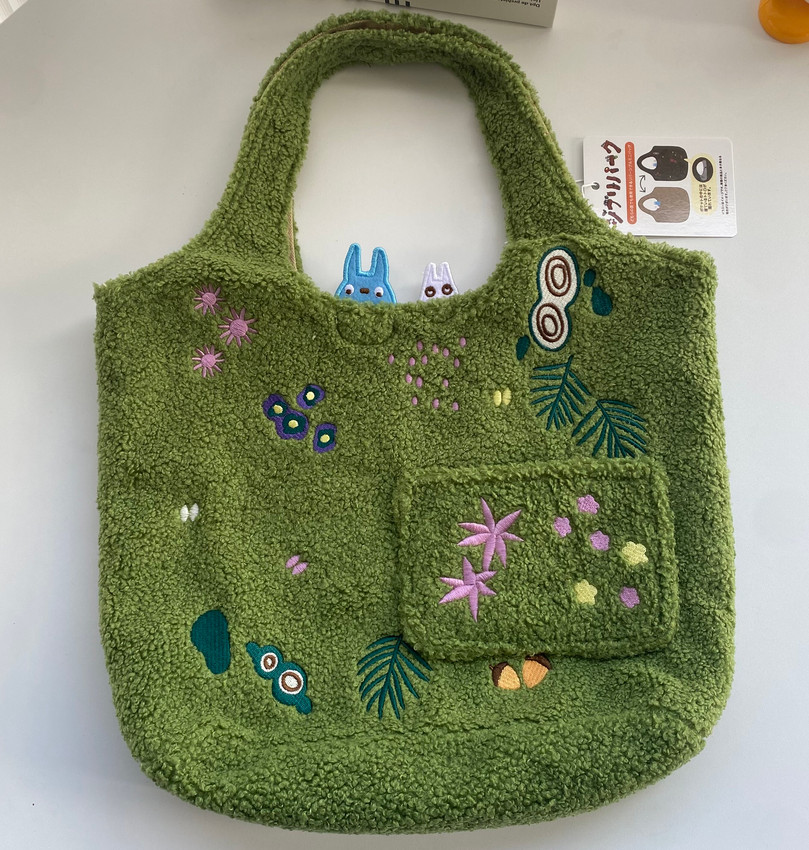 Ghibli  My Neighbor Totoro Reversible Tote Bag Green New