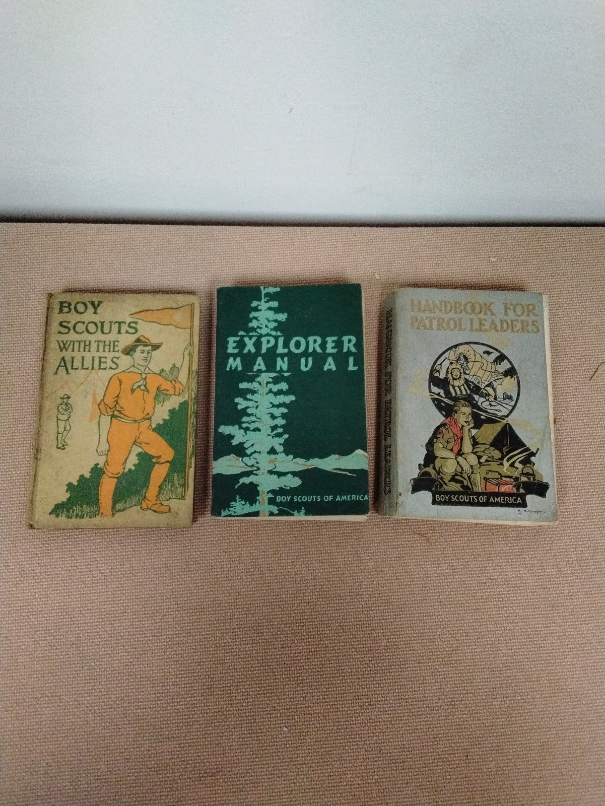 3 Vintage Boy Scout Books 1915, 1955 And 1943